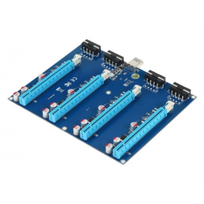 Carte de convertisseur d'extension adaptateur PCI-E X1 vers PCI-E X16 avec câble USB 3.0