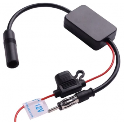 Amplificateur de signal FM anti-interférence universel pour radio d'antenne de voiture 12V